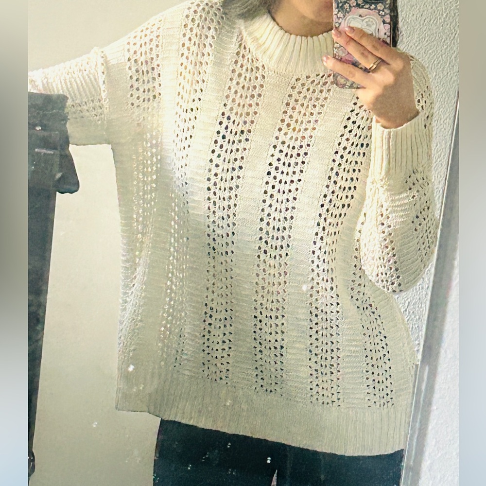 Dip Cream Knit Sweater